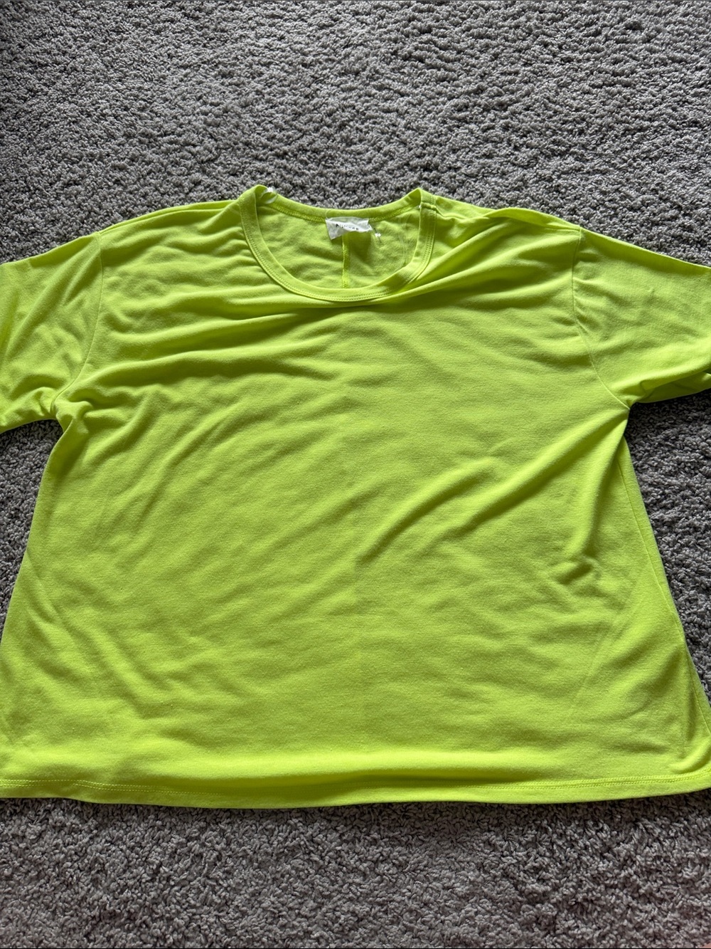 ANDREE BY UNIT Neon Lime Short-Sleeve Crewneck Tee